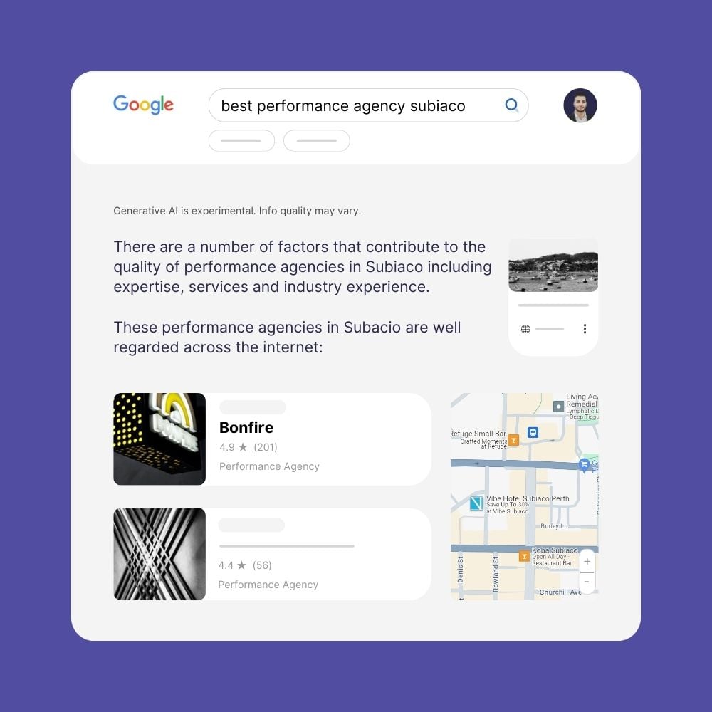 Google SGE Landing Page - WHAT IS SGE Purple IMAGE (1000x1000)